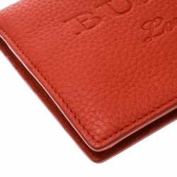 مملوكة مسبقًا Burberry Orange Leather Hastings Bifold Wallet