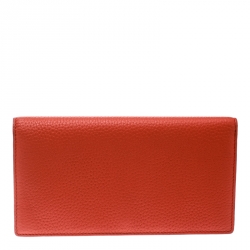 مملوكة مسبقًا Burberry Orange Leather Hastings Bifold Wallet
