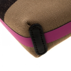 Pre Owned Burberry Multicolor Canvas Medium Duncan Zip Pouch