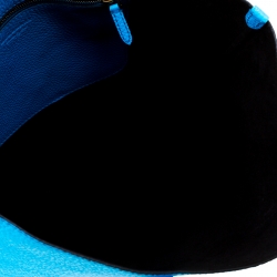 Pre Owned Burberry Neon Blue Leather Remington Shopper Tote