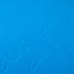 Pre Owned Burberry Neon Blue Leather Remington Shopper Tote