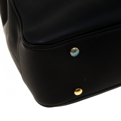 Burberry Black Leather Large DK88 Top Handle Bag