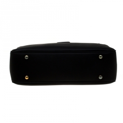Burberry Black Leather Large DK88 Top Handle Bag