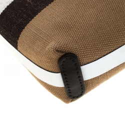 Burberry Multicolor Canvas Medium Duncan Zip Pouch