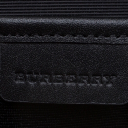 Burberry Black/Green Smoked Check Nylon Large Pouch