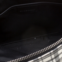 Burberry Black/Green Smoked Check Nylon Large Pouch