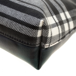Burberry Black/Green Smoked Check Nylon Large Pouch