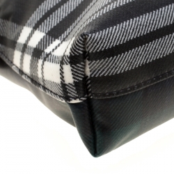 Burberry Black/Green Smoked Check Nylon Large Pouch