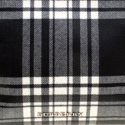 Burberry Black/Green Smoked Check Nylon Large Pouch