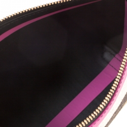 Burberry Multicolor Canvas Medium Duncan Zip Pouch