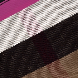 Burberry Multicolor Canvas Medium Duncan Zip Pouch