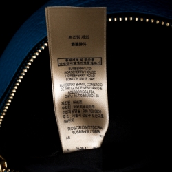 Pre Owned Burberry Neon Blue Leather Remington Shopper Tote