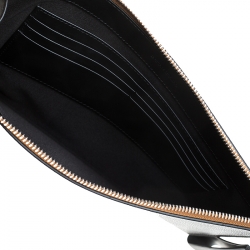 Pre Owned Burberry Black Leather Wristlet Pouch