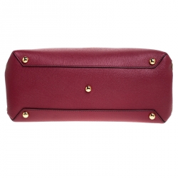 Pre Owned حقيبة بربري بانير قماش كاروهات هاوس وجلد حمراء متوسطة