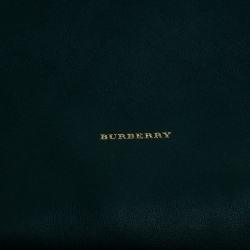 مملوكة مسبقًا Burberry Green Leather Chain Hobo