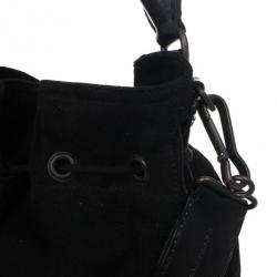 Pre Owned Burberry Brit Medium Cambrose Black Canvas and Leather Hobo