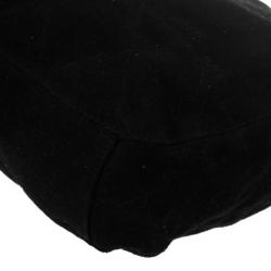 Pre Owned Burberry Brit Medium Cambrose Black Canvas and Leather Hobo