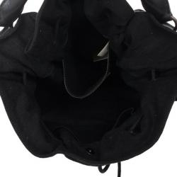 Pre Owned Burberry Brit Medium Cambrose Black Canvas and Leather Hobo