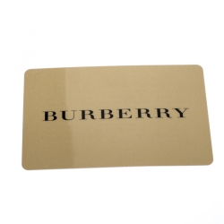 Pre Owned Burberry Off White Patent Leather Compact Wallet 