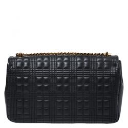 مملوكة مسبقًا Burberry Black Quilted Leather Medium Lola Shoulder Bag