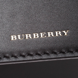 Pre Owned Burberry Black Leather Small Bucket Bag