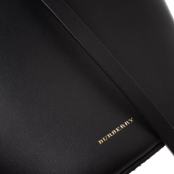 Pre Owned Burberry Black Leather Small Bucket Bag