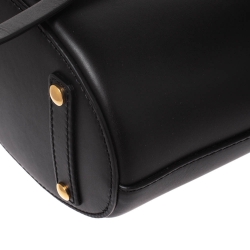 Pre Owned Burberry Black Leather Small Bucket Bag