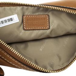 مملوكة مسبقًا Burberry Calf Leather Rope Webbing Fuller Wristlet