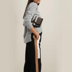 مملوكة مسبقًا حقيبة كروس بربري شعار الماركة TB كانفاس و جلد بني 