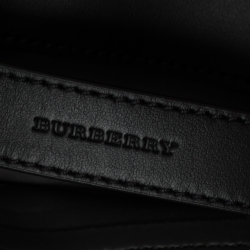 Pre Owned Burberry Black Leather Slim Belt Bag