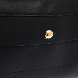 Pre Owned Burberry Black Leather Slim Belt Bag