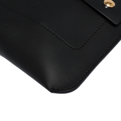 Pre Owned Burberry Black Leather Slim Belt Bag