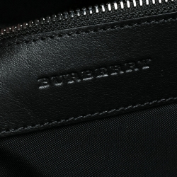 Pre Owned Burberry Burgundy/Black Nylon and Leather Rocco Cay Backpack