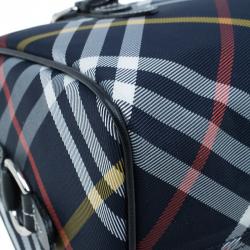 مملوكة مسبقًا حقيبة بوسطن بربري نوفا شيك بادج أزرق كحلي