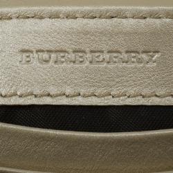 Pre Owned حقيبة كروس بربري جلد سحلية ذهبي معدني شراشيب