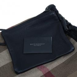 مملوكة مسبقًا Burberry House Check Canvas Little Drawstring Duffel Bag