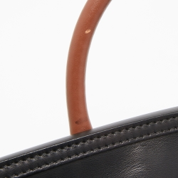 Burberry Brown Vintage Check Canvas and Leather Society Top Handle Bag