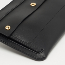 Pre Owned Burberry Black Leather Belt Bag