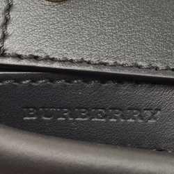 Pre Owned Burberry Black Leather Belt Bag