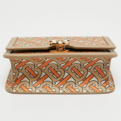 Pre Owned Burberry Multicolor TB Monogram Leather Mini Belt Bag