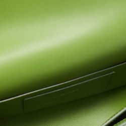 Pre Owned Burberry Marsh Green Leather Small Limited Edition 214/250 Olympia Shoulder Bag 