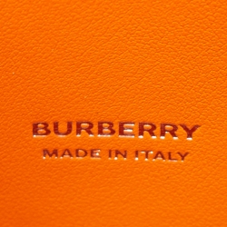 Pre Owned Burberry Orange Leather TB Phone Tote
