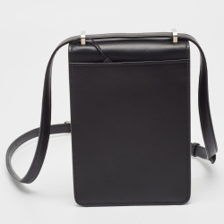 Pre Owned حقيبة كروس بربري روبن جلد أسود