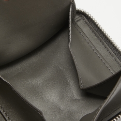 Pre Owned Burberry Grey/Black Horseferry Leather Daniel Lanyard Wallet