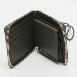 Pre Owned Burberry Grey/Black Horseferry Leather Daniel Lanyard Wallet