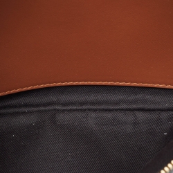 Pre Owned Burberry Beige/Brown Housecheck Coated Canvas and Leather Sonny Belt Bag