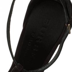 مملوكة مسبقًا صندل بربري برورسوم ليبيرن لوسيت بنعل روكي سويدي بنفسجي مقاس 37.5