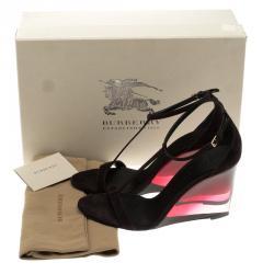 مملوكة مسبقًا صندل بربري برورسوم ليبيرن لوسيت بنعل روكي سويدي بنفسجي مقاس 37.5