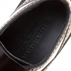 Burberry Two Tone Brogue Leather Chelsam Lace Up Platform Oxfords Size 37
