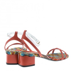 Burberry Two Tone Color Block Leather Anthea Cross Strap Open Toe Sandals Size 39